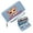 Blue, variant on GEEAD Slim Zippered Purse with Wrist Strap Slim Long Wallet with Zipper Closure Whimsical Style Cartoon Kitten Pink Text Valentine's Day, Mother's Day, Birthday Gifts Ideal GiftSoft Texture