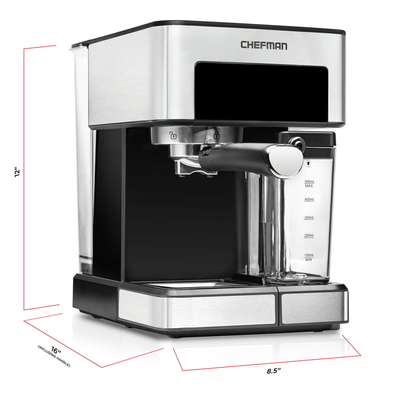 Chefman Barista Pro Espresso Machine, New, Stainless Steel, 1.8 Liters