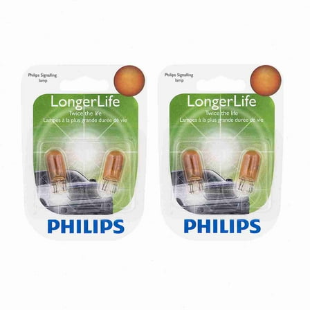 2 pc Philips 194NALLB2 Long Life Turn Signal Light Bulbs compatible with 47794 BP194NALL