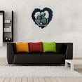 thumbnail image 2 of Nuestro amor es eterno - Hermoso cráneo gótico amante abrazo corona de rosa negra escultura de pared romántico gótico regalo del día de San Valentín decoración del hogar puerta, 2 of 5