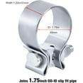 thumbnail image 2 of HSHDLDF Exhaust Clamp,Narrow Band Muffler Clamp Stainless Steel (1.75 Inch,2Pcs), 2 of 5