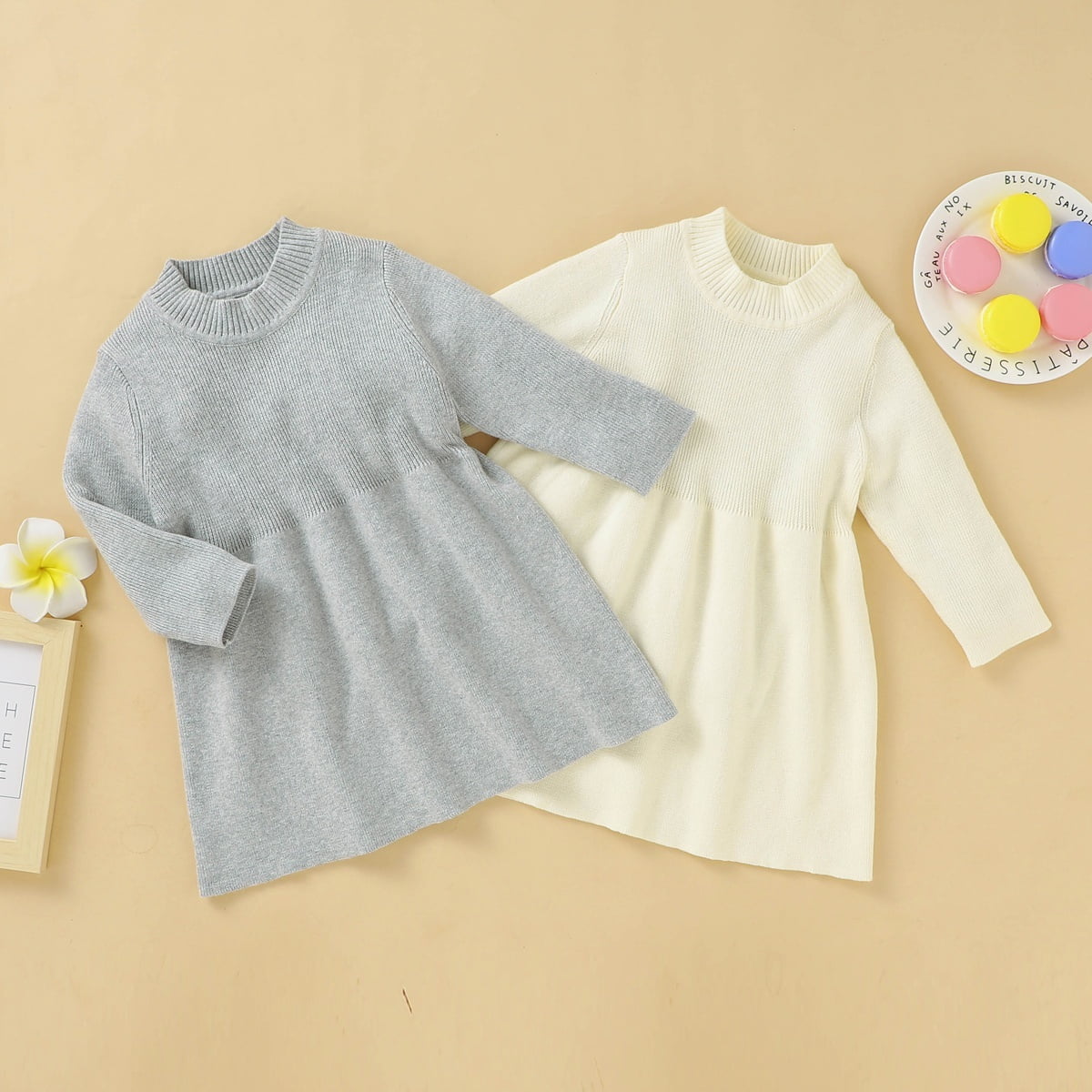 Baby girl long sleeve smocked dress sales