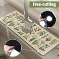 thumbnail image 2 of Kitchen Sink Splash Guard Faucet Mat 24" X 5.5" Floral Absorbent Fast Drying Mat Faucet Draining Mat Sink Splash Guard Behind Faucet Drip Catcher for Kitchen Bathroom, 2 of 5