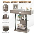 thumbnail image 6 of Gymax Console Sofa Table w/ Drawer & Shelves for Entryway Living Room Grey, 6 of 10