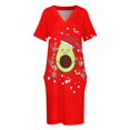 thumbnail image 4 of Vestido vegano con bolsillos sueltos y suéter Vestido largo de noche para mujer, 4 of 7