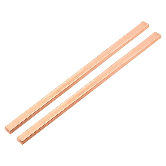 2Pcs 8" x 0.4" Copper Flat Bar,1/4" Thickness Copper Bar Stock for Grounding Systems Architectural Projects