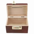 thumbnail image 1 of Wooden Money Storage Box Wooden Treasure Chest Lockable with Handle, 1 of 7