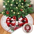 thumbnail image 2 of Dmlowu Christmas Tree Skirt - 35"/90cm Non Slip Wrink Proof Xmas Tree Skirt for Holiday Party Christmas Decorations, White Round Exquisite Christmas Tree Skirts, 2 of 7