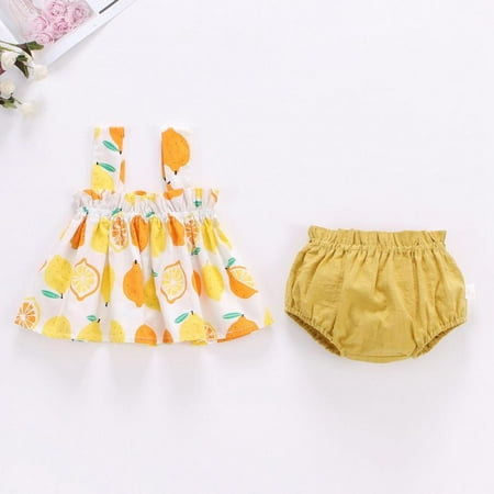 

Slopehill Baby Girls Clothing Summer Baby Girls Leisure Cute Sleeveless Dress Shorts 2 Piece Newborn Girls Floral Tank Top and Shorts Suitable for 0-18 Months Toddler Baby Girl