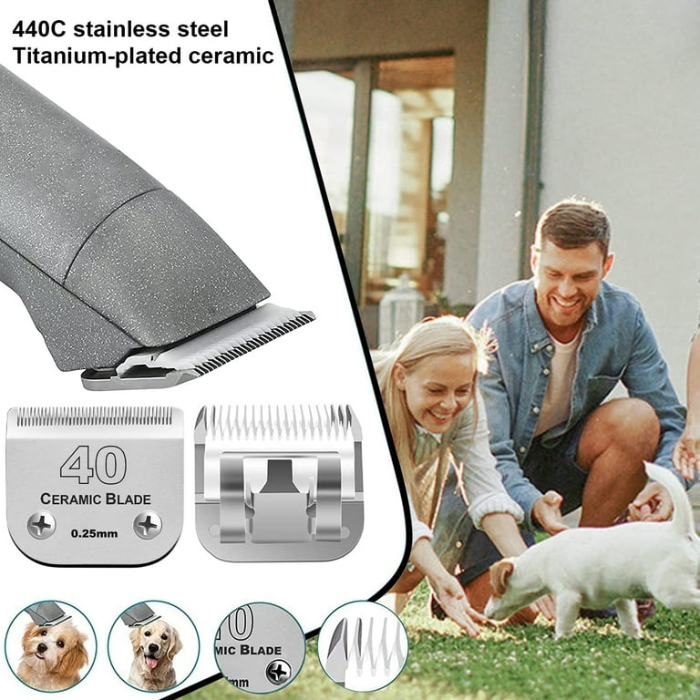 Detachable Pet Dog Clipper Blades Compatible with Andis Most Oster A5 Wahl KM Series Clippers Made of Ceramic Blade Stainless Steel Blade Walmart