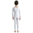 thumbnail image 4 of vastwit Kids Girls Long Sleeves Ballet Dance Leotard Bodysuit Full Body Gymnastic Athletic Unitard Dancewear White 5-6, 4 of 7