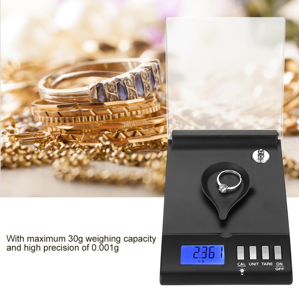TOPINCN 30g/0.001g Portable High Precision Electric Jewelry Scale With