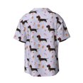 thumbnail image 4 of Goofa Dachshund Dog Printed Men's Casual Short-sleeved Shirt,Lightweight Breathable Button-down,Summer Casual men's top,Versatile Fashion shirt-Small, 4 of 7
