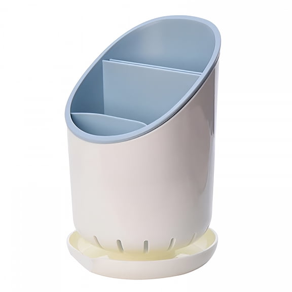 ACDANC Kitchen Utensil Holder for Countertop Organizer 3 Compartments Storage Cooking Organizer Caddy Large Capacity Flatware Spoon Spatula Fork