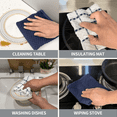 thumbnail image 5 of Sortora Kitchen Towel 100% Cotton, Super Soft and Absorbent Quick Drying Dish Towels for Kitchen,Dish Cloth for Wash Dish ,Kitchen Towels Set, 15 x 25 Inches, 3 Pack，Dark blue, 5 of 7