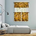 thumbnail image 6 of Fall Leaves Kitchen Curtains Valances and Tiers Set of 3 Maple Leaf Fall Plant Abstract Scenery Tier Curtains and Valance with Rod Pocket for Small Windows, 27.5"x36", 6 of 9