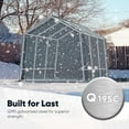 thumbnail image 2 of Quictent 8x14FT Carport Shelter with Roll-Up Mesh Windows & Reinforced Frame, Portable Garage Canopy for Motorcycle Storage, Outdoor Equipment, Patio Furniture Cover - Dark Gray, 2 of 7