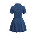 thumbnail image 3 of Vestido Vaquero de Algodón con Botones y Corta para Mujer Profundo XL, 3 of 10