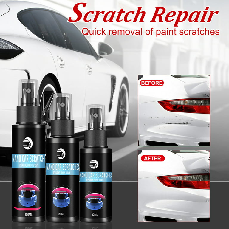 Ceramic Car Coating Spray 4 in 1 Car Scratch Nano Repair Spray 100ml Coating Wax Clean, Restore, Protect and Polish Remover Scratch Spray for All