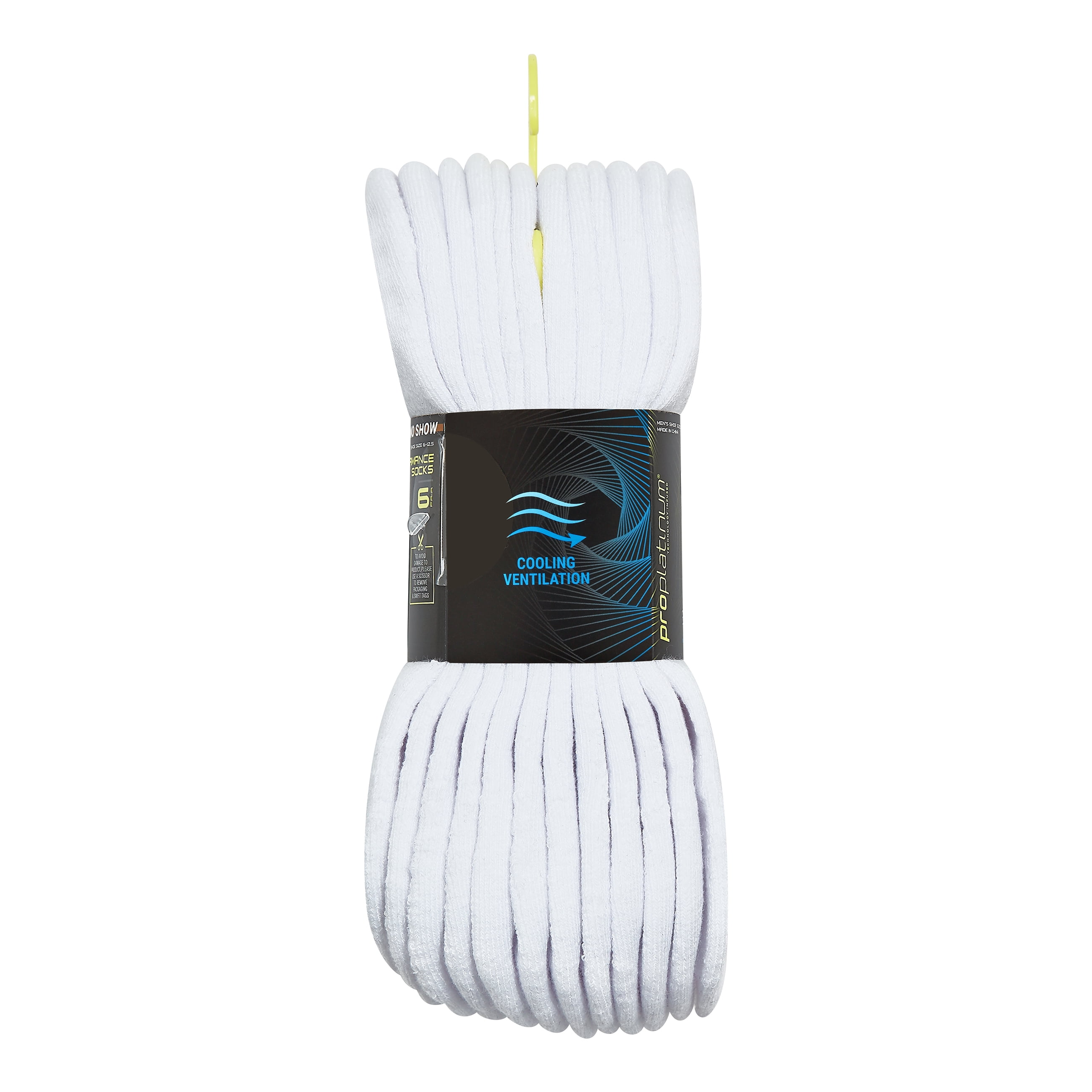 AND1 Men's Socks, Performance Cushion No Show Socks, 6-Pack