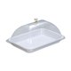 thumbnail image 1 of Tapa para soporte de tartas, tapa para plato de servir, fácil de limpiar, transparente, para exhibición de alimentos, para decoración de restaurantes, Blanco, 1 of 8