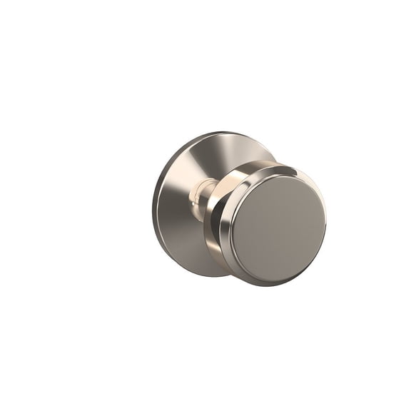 Schlage Custom FC21 BWE 618 KIN Bowery Knob with Kinsler Trim Hall-Closet and Bed-Bath Lock, Polished Nickel
