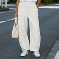 thumbnail image 5 of CYRBOKO Boys Cargo Pants, Relaxed Fit Casual Fall Winter Elastic Waist Athletic Pants White Size 13-14 T, 5 of 7