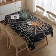 thumbnail image 2 of Halloween Spider Webs with Orange Spiders Rectangle Tablecloth 60"x84",Waterproof Polyester Rectangle Table Cloth, Wipeable Spillproof Polyester Tablecloth for Dining, Camping, Indoor and Outdoor, 2 of 5