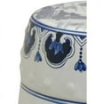 thumbnail image 2 of Oriental Furniture 1 8" Landscape Blue & White Porcelain Garden Stool, 2 of 3