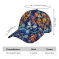 thumbnail image 2 of Pofeuu Colorful Fall Leaves Print Adult Adjustable Embroidered Graphic Baseball Hat for Men and Women, 2 of 6