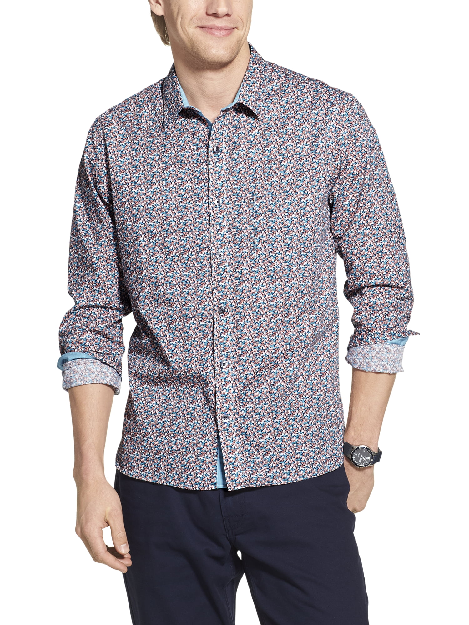 Geoffrey Beene Men's Big and Tall Long Sleeve Shirt