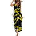 thumbnail image 2 of Caution Tape Womens Night Club Maxi Dress V Neck Sleeveless Bohemia Long Dresses, 2 of 9