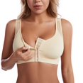thumbnail image 1 of CHUANK Chrustmas  Ladies Padded Soft Front Button Bras(Women‘s & Women‘s Plus), 1 of 9