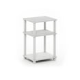 thumbnail image 2 of HOMLUX 11.5" x 13.4" x 22.8" 3-Tier Wood Nightstand Modern End Table, White, 2 of 6