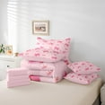 thumbnail image 6 of Castle Fairy Kawaii Sakura Bowknot Twin Bedding Sets 7-Piece for Kids Teens Adults,Dreamy Princess Bedding Comforter Set Microfiber,Chic Flower Cherry Blossom Breathable Sheet Sets, 6 of 8