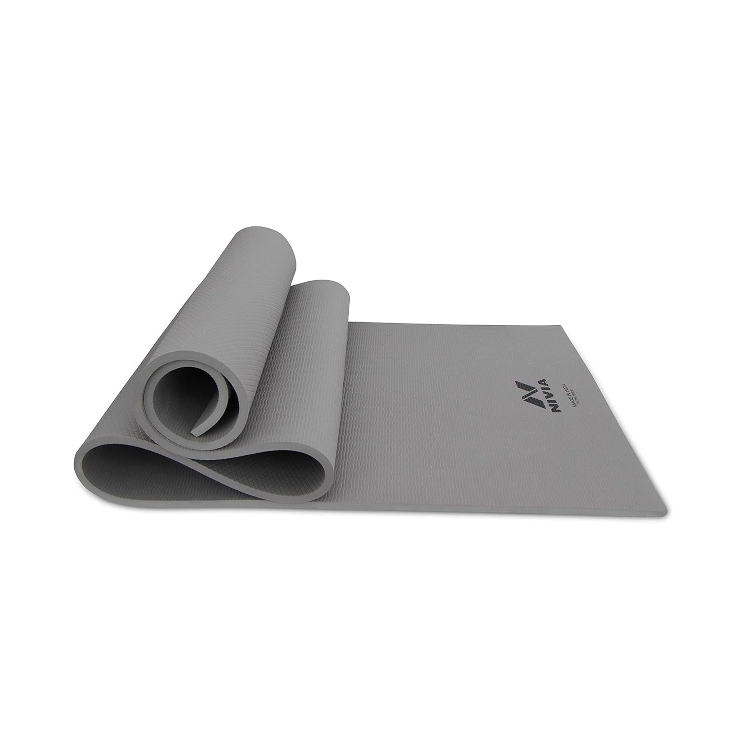 Nivia Ethylene Vinyl Acetate Anti-Skid Yoga MAT | Color: Grey  | Size: 10mm