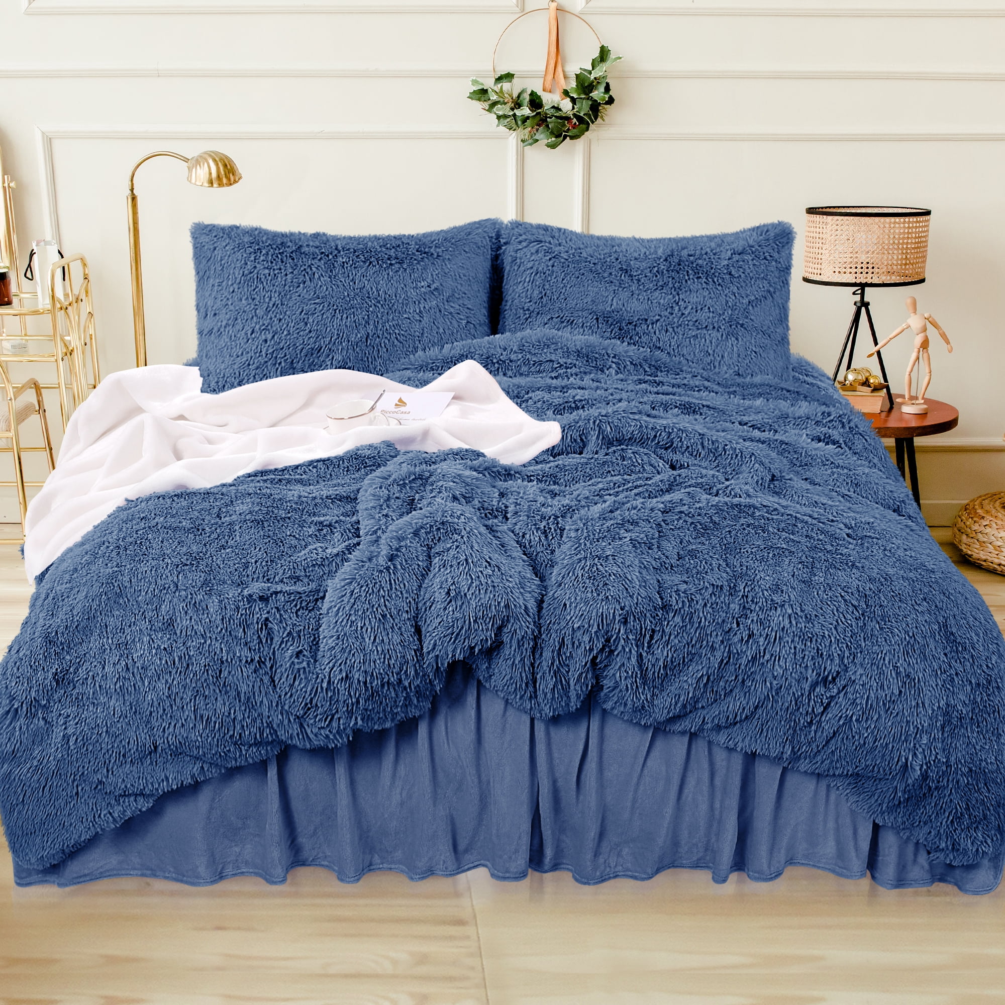 PiccoCasa 4-PCS Duvet Cover Set Plush 