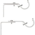 thumbnail image 4 of 2 Pack Adjustable Wall Mounted Heavy Duty Metal Curtain Rod Brackets，Universal Curtain BracketRoman Rod BracketAdjustable Curtain Rod Bracket, 4 of 5
