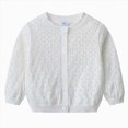 thumbnail image 2 of UAYOTSE Girl's 4T 5T 6T 7T 8T 9T Thin Crewneck Button-up Cardigan Cotton Knit Sweater Cute Lightweight Girl Outerwear,Sizes 6-7 Years, 2 of 5
