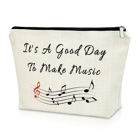 Music Teacher Gift Teacher Appreciation Makeup Bag Gifts for Women Thank You Gift for Music Lover Musician Music Student Graduation Gift Teacher Cosmetic Bag Gift Retirement Gift for Sister Teacher