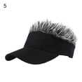 thumbnail image 2 of Walbest Men's Fashion Wig Hat Wig Baseball Hat Curved Brim Comfortable Hip Hop Fake Hair Cap, 2 of 7