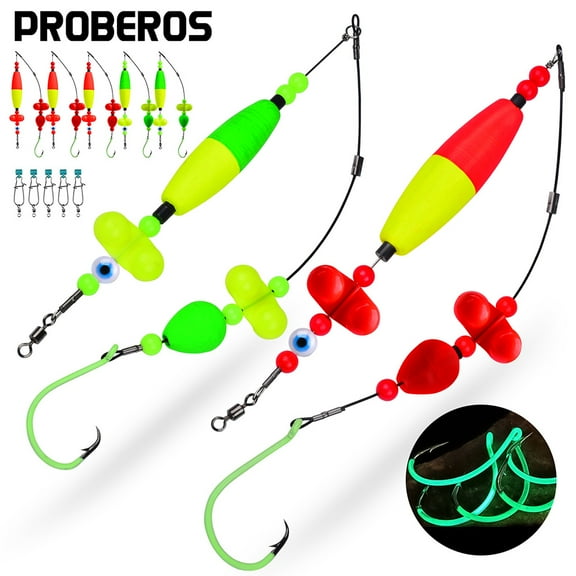 PROBEROS 5pcs Catfish Rig Catfish Float Rigs with Rattler Catfishing Equipment for Catfish Fishing 6/0 8/0 10/0
