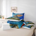 thumbnail image 4 of Erosebridal Blue Sea Turtle Comforter Set King Size 7 Piece Ocean Life Animal Bed in a Bag,Coastal Beach Bedding Set (1 Comforter,1 Fitted Sheet,1 Flat Sheet,2 Pillowcases,2 Throw Pillow Covers), 4 of 4