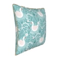 thumbnail image 2 of Haiem Swan And Flowers4 Print Velvet Soft Solid Decorative Square Throw Pillow Covers Set with Elegant Piping Christmas Cushion Case for Sofa Bedroom Car-16"x16", 2 of 8