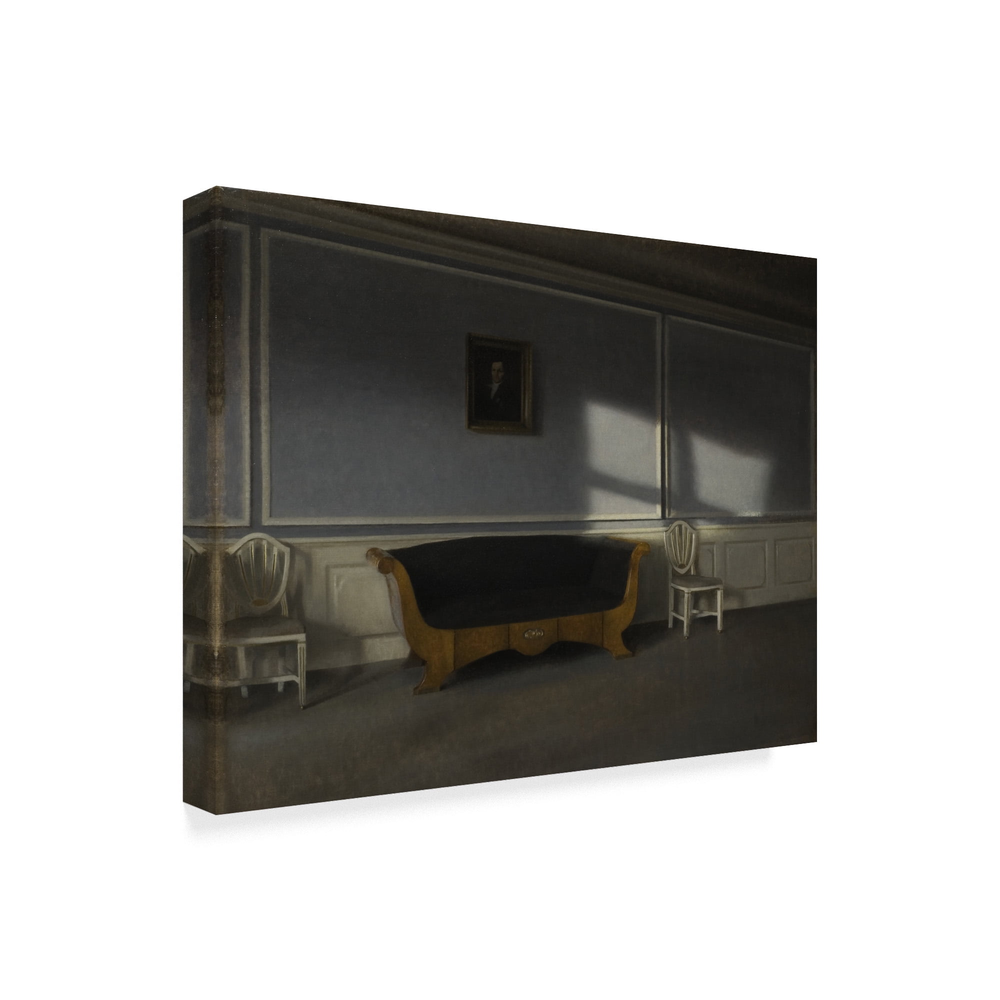 Trademark Fine Art 'Sunshine In The Drawing Room Iii' Canvas Art by Vilhelm Hammershoi