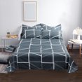 thumbnail image 4 of All Season Bedding Set 3PCS - Soft Microfiber Comforter & Pillowcases, Breathable Shrinkage & Fade Resistant, Classic Checkered Quilting, Twin/Full Size, Easy Care Machine Wash, 4 of 9