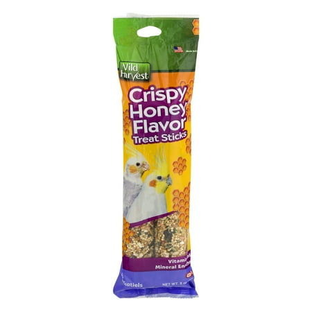 - (2 Pack) Wild Harvest Crispy Honey Flavor Treat Sticks for Parakeets, 8 oz