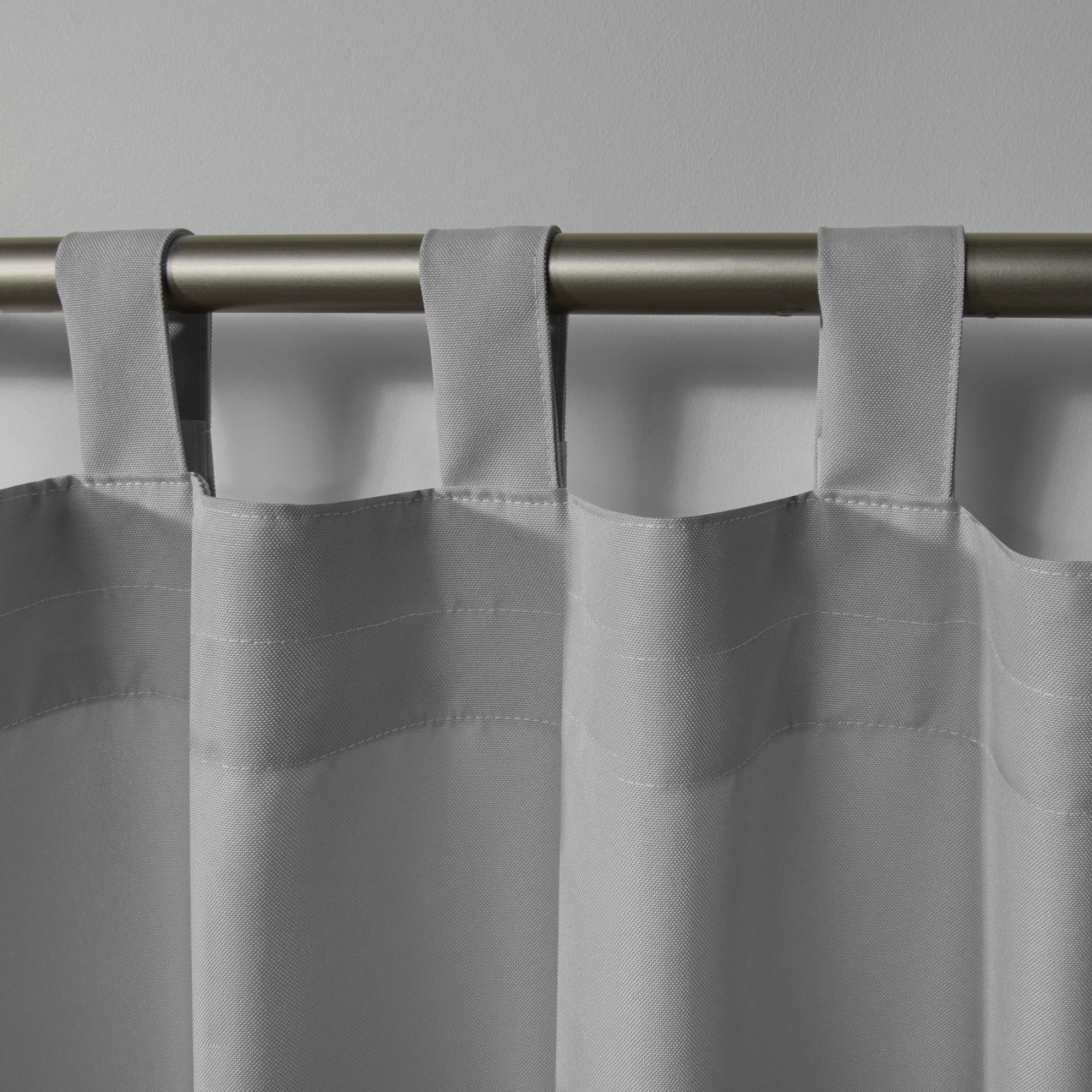 Exclusive Home Curtains Indoor/Outdoor Solid Cabana Tab Top Curtain Panel Pair, 54x84, Cloud Grey