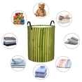 thumbnail image 4 of Goofa Green Bamboo Fence Printed Circular Hamper,Laundry Basket with Handles,Storage Baskets Foldable,Large Capacity Laundry Hamper-Small, 4 of 6