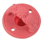 Nuby 2pk 3-D Sili Soother Silicone Pacifier, Flower & Bow